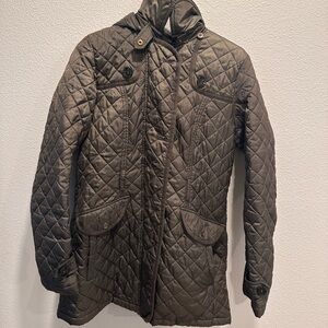 Women’s trench coat with removable hood